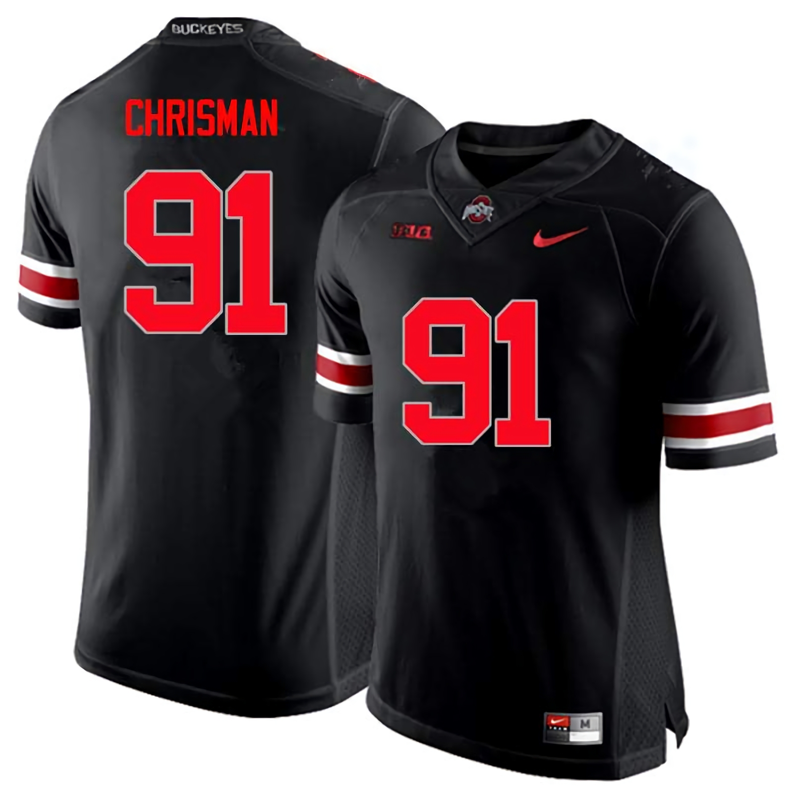 Drue Chrisman Ohio State Buckeyes Men's NCAA #91 Nike Black Limited College Stitched Football Jersey UPG3356TV